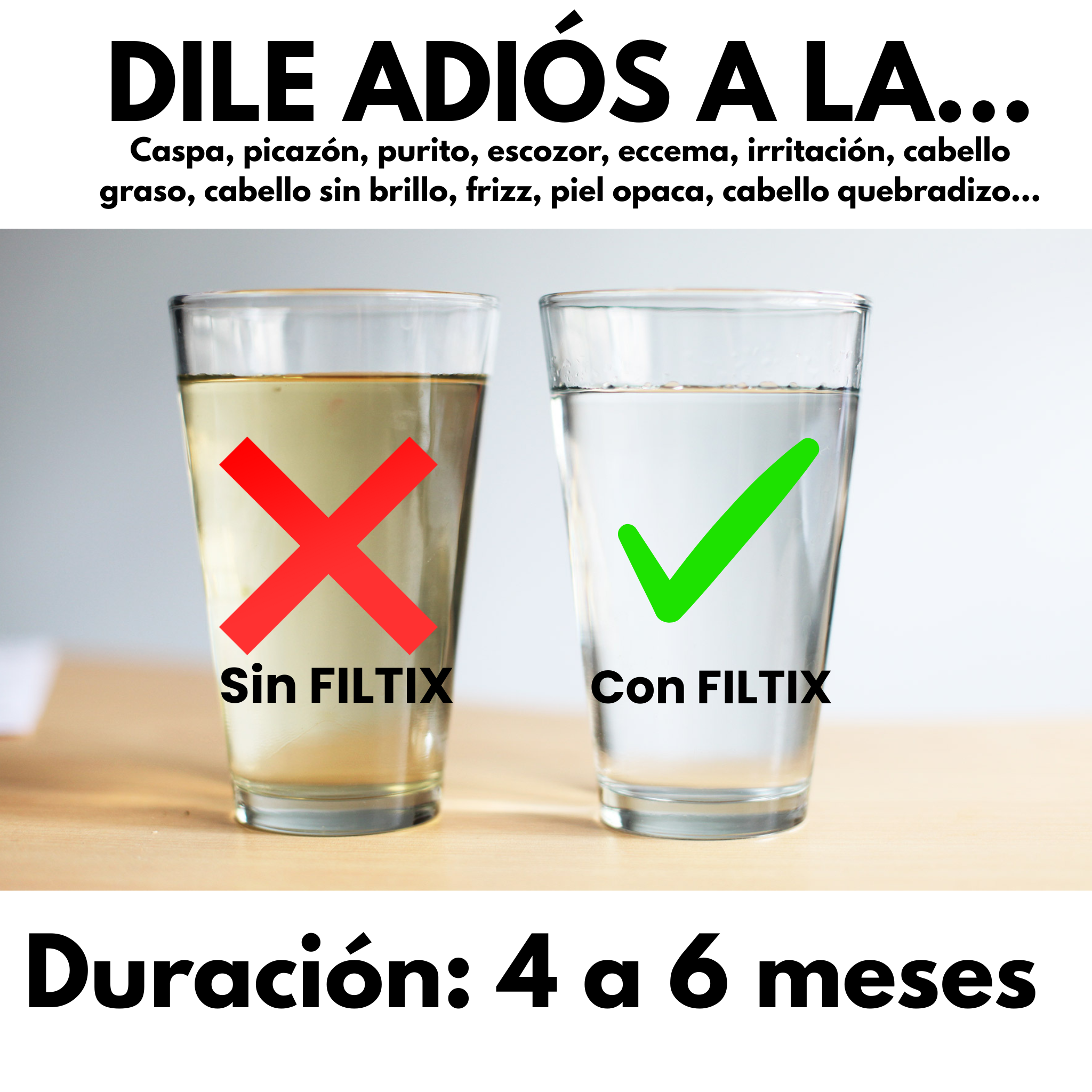 FILTIX filtro de agua universal para todo tipo de duchas